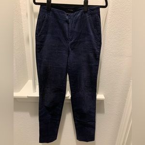 Massimo Dutti navy blue corduroy chino trousers
